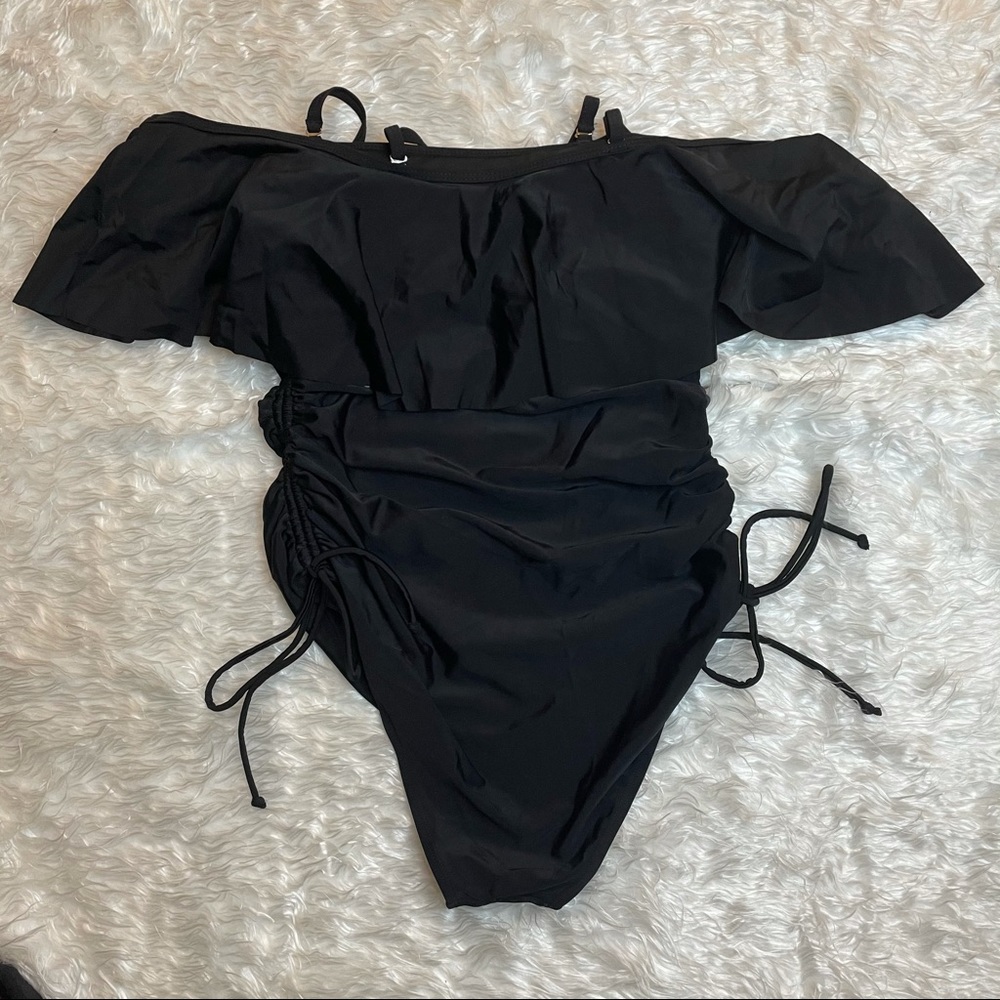 Black off the shoulder one piece